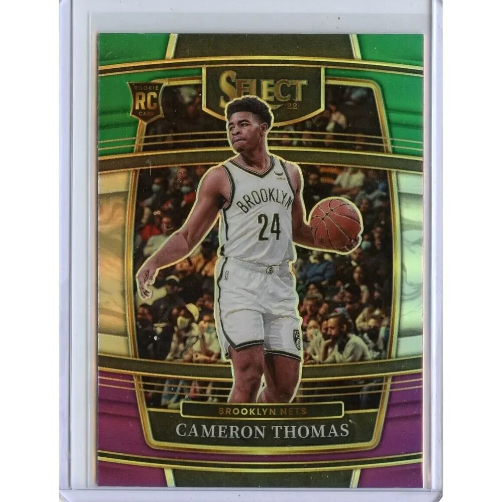 2021-22 Panini Select Cameron Thomas RC Green/White/Purple Prizm21 Brooklyn Nets